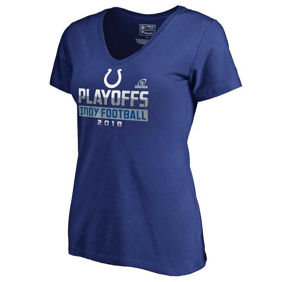 Women Colts Blue 2018 NFL Playoffs Indy Football T-Shirt,We sell and wholesale Women Colts Blue 2018 NFL Playoffs Indy Football T-Shirt on line form chian!